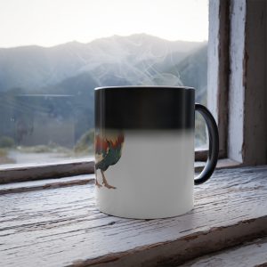 Dawn Chorus Color-Changing Mug - Rooster Awakening Design, 11oz